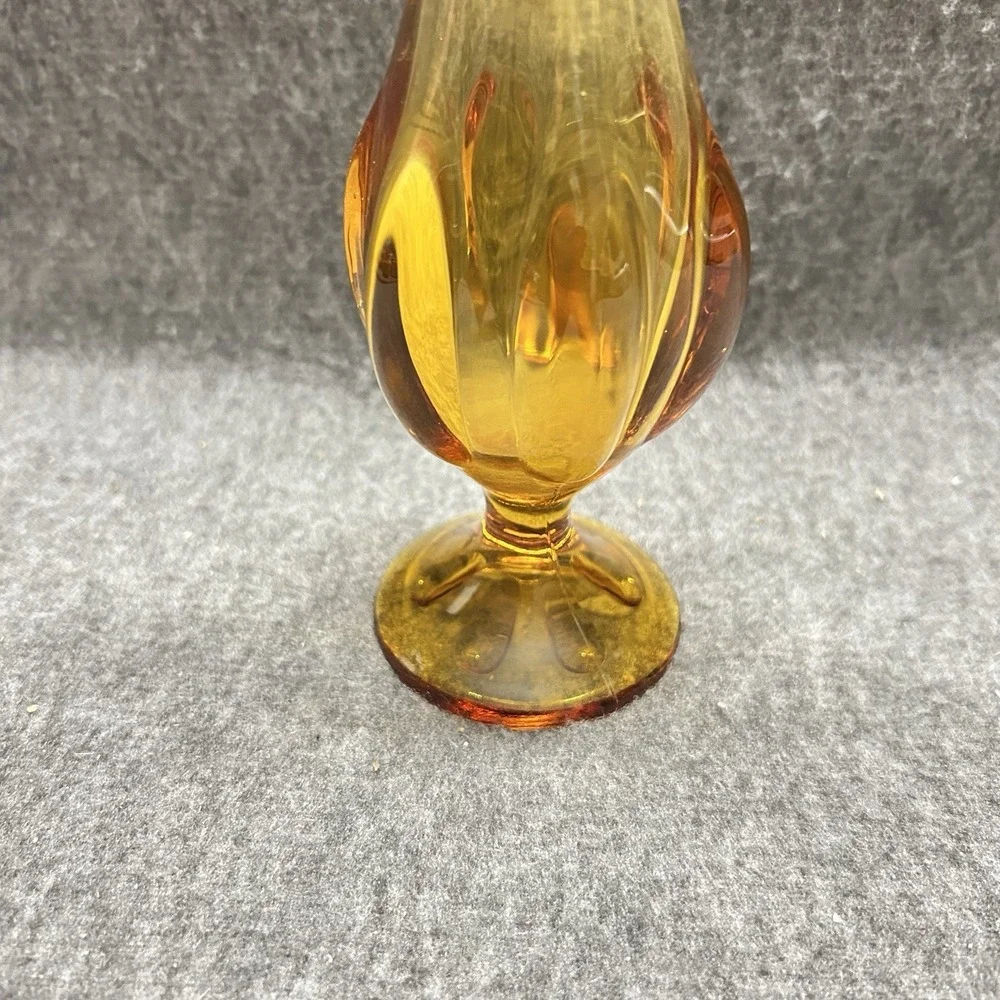 Vintage Viking Swung Amber Glass MCM 12